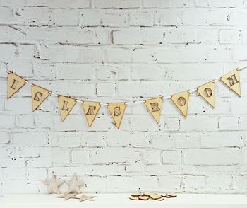 Personalised Wooden Bunting, 2 of 3