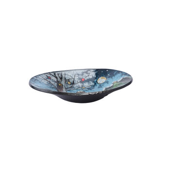 Christmas Cabin Small Oval Glass Bowl, 2 of 3