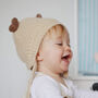 Corn Stitch Knit Reindeer Hat For Baby And Toddler, thumbnail 3 of 11