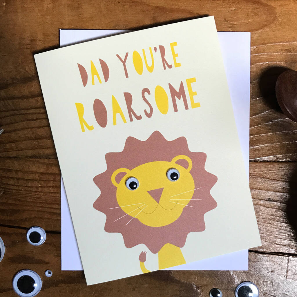 Dad You're Roarsome Card By StripeyCats