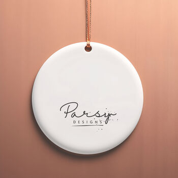 First Christmas As A Big Sister Personaised Ceramic Tree Decoration, 2 of 4