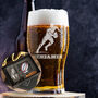 Personalised Rugby Engraved Pint Glass And Gift Set, thumbnail 1 of 5