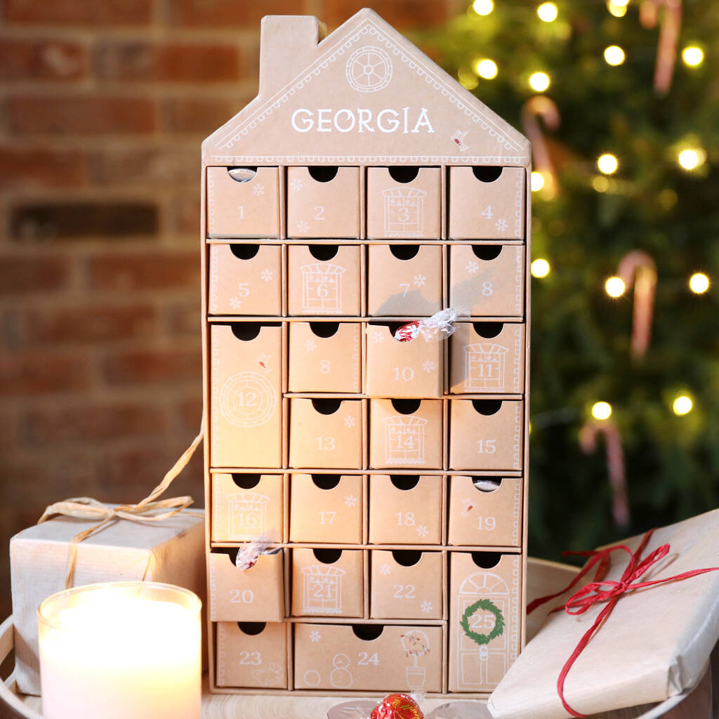 Personalised Fill Your Own House Advent Calendar By Lisa Angel