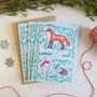 Forest Animals Christmas Pack Of Four Cards, thumbnail 1 of 6