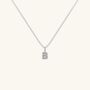 Silver Personalised Pave Initial Necklace, thumbnail 3 of 5