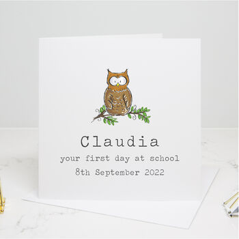 First Day Of School Personalised Bunny Card, 4 of 4