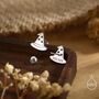 Sterling Silver Tiny Witch Hat Stud Earrings, thumbnail 4 of 12