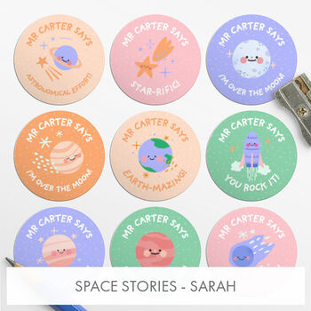 Personalised Teacher Stickers 54 Stickers, 5 of 12