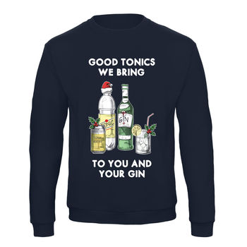 'Good Tonics We Bring' Christmas Jumper, 9 of 9