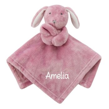 Personalised Baby Rabbit Comforter Embroidered Gift, 5 of 6