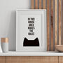 In This House Personalised Cat Print, thumbnail 1 of 4