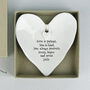 East Of India Porcelain Ring Dish With Quote 'Love Is Patient' Wedding Anniversary Gift, thumbnail 3 of 4