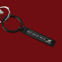 Long Black Metal Keyring 'Best Dad By Miles' | Father's Day | Key Accessory | Gift For Dad, thumbnail 1 of 2