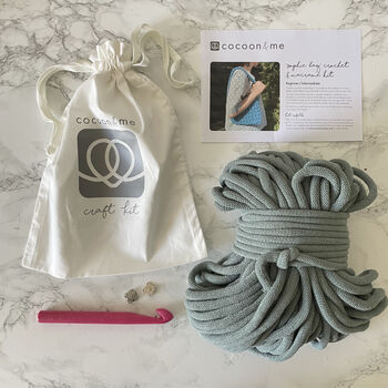 ‘Sophie’ Shoulder Bag Crochet And Macramé Kit, 2 of 7