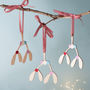 A Wooden Mistletoe Tree Decoration For Christmas, thumbnail 4 of 12