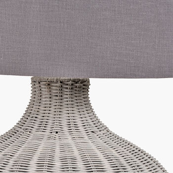 Grey Wash Rattan Table Lamp, 4 of 8