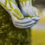 Garden Bird Feeder Hands Ornament Stone Grass Effect, thumbnail 2 of 12