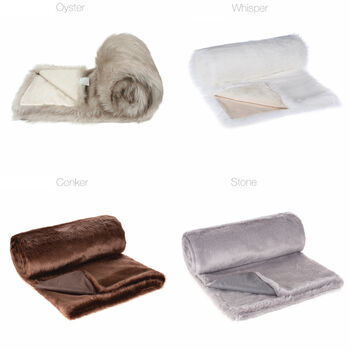 Bed Throw Blankets. Luxury Faux Fur Made In England, 5 of 5