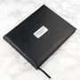 Personalised Luxury Black Leather Guest Book, thumbnail 2 of 9