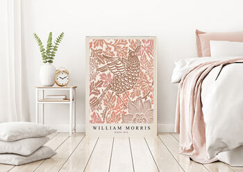 William Morris Peach Bird Art Print, 2 of 4