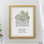 Personalised Map Home Framed Print, thumbnail 2 of 9