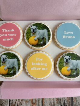 Dog Walker Pet Sitter Thank You Edible Photo Biscuit Giftbox, 6 of 7