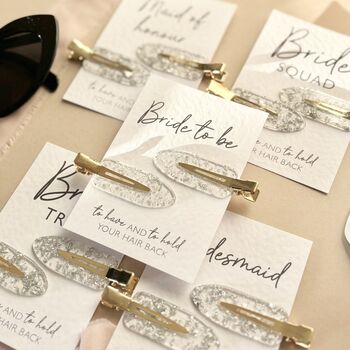 Hen Do Hair Gold And Silver Clips Hen Party Favour Party Bag Filler, 3 of 10