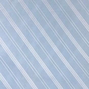 Women's 'Breezy Blue' Satin Stripe Cotton Strappy Nightdress, 4 of 4