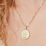 Woman's Engraved Compass Necklace, thumbnail 3 of 7