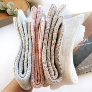 Alpaca Wool Everyday Sock, Cosy Merino Wool Bed Socks, 7 of 9