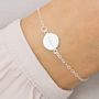 Cara Personalised Sterling Silver Initial Disc Bracelet, thumbnail 1 of 6