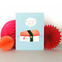 Mini Sushi Greetings Card, thumbnail 4 of 4