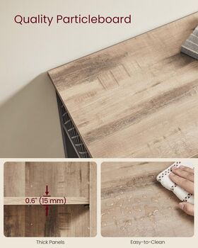 Storage Cabinet Sideboard Buffet Table With Three Doors, 8 of 8