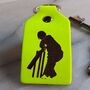 Cricket Lover's Leather Key Ring, thumbnail 5 of 12