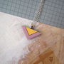 Geometric Double Triangle Wooden Necklace, thumbnail 4 of 5