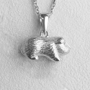Sterling Silver Guinea Pig Necklace, 2 of 11
