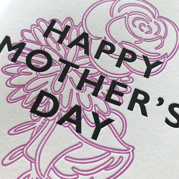 'Happy Mother's Day' Botanical Letterpress Card, 3 of 3