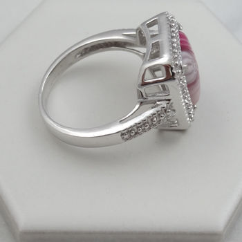 Pink Millefiori Sterling Silver Ring, 4 of 4