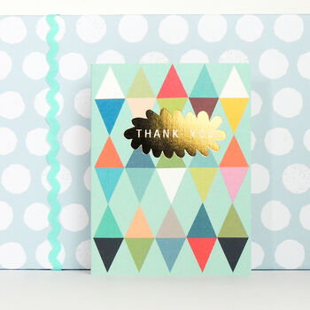 Mini Gold Foiled Thank You Card Pack, 4 of 5