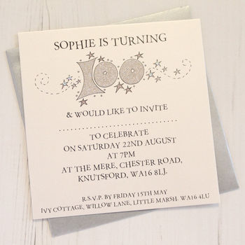 Personalised Pack Of Age Party Invitations, 10 of 10