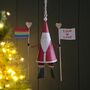 Love Is Love Pride Santa Hanging Christmas Decoration, thumbnail 1 of 2
