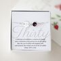 30th Birthday Gift For Women – Sterling Silver Personalised Bracelet For 30th, thumbnail 1 of 10