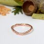 Shaped Twig Wedding Ring, Solid Gold Organic Ring, thumbnail 5 of 9