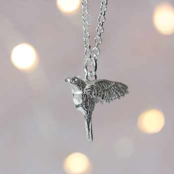 Little Robin Bird Silver Necklace, 3 of 9