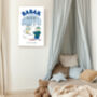 Babar The Elephant Skiing Nursery Print, thumbnail 2 of 3