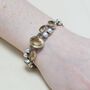Citrine And Pearl Gemstone Bracelet In Sterling Silver, thumbnail 1 of 3