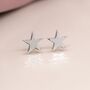 Silver Plated Chunky Star Stud Earrings, thumbnail 3 of 7