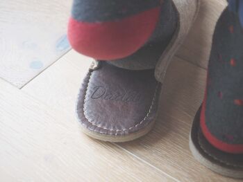 Personalised Handmade Felt Slippers, 5 of 9