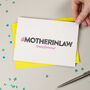 Hashtag Mother In Law Birthday Card, thumbnail 2 of 3