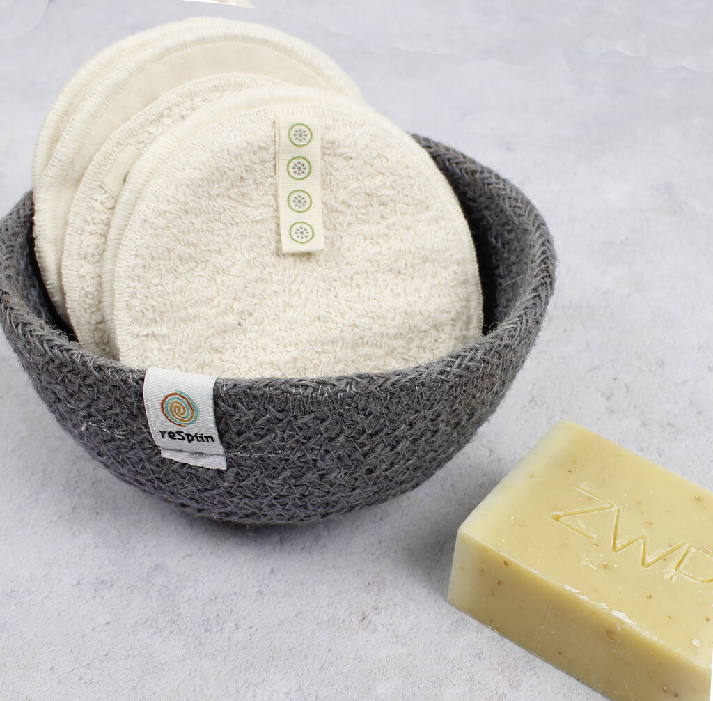 large organic cotton facial pads pack of five by green tulip